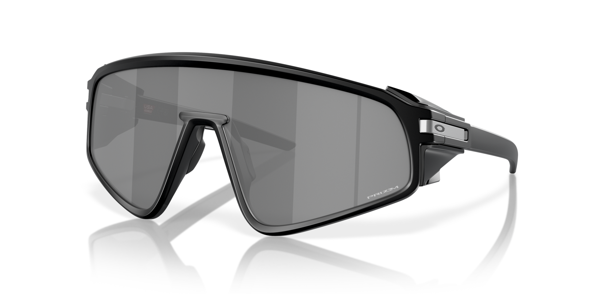 Latch™ Panel Matt Schwarz KunststoffSunglass Frames von B24, Dreiviertelansicht
