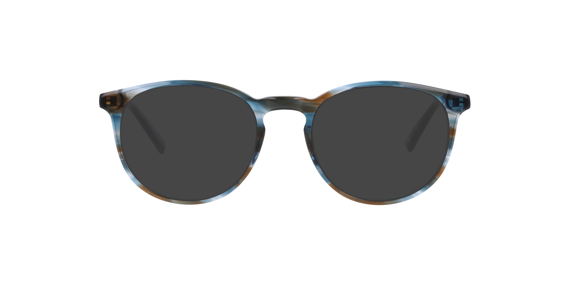 Charlie Kristal blauw hoorn AcetaatEyeglass Frames van B24, met getinte lenzen
