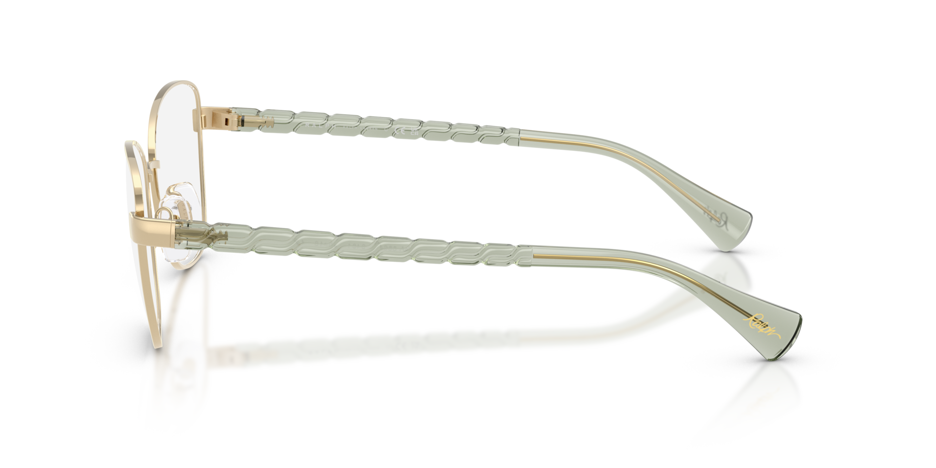 RA6064 Glänzendes Hellgold MetallEyeglass Frames von B24, Seitenansicht