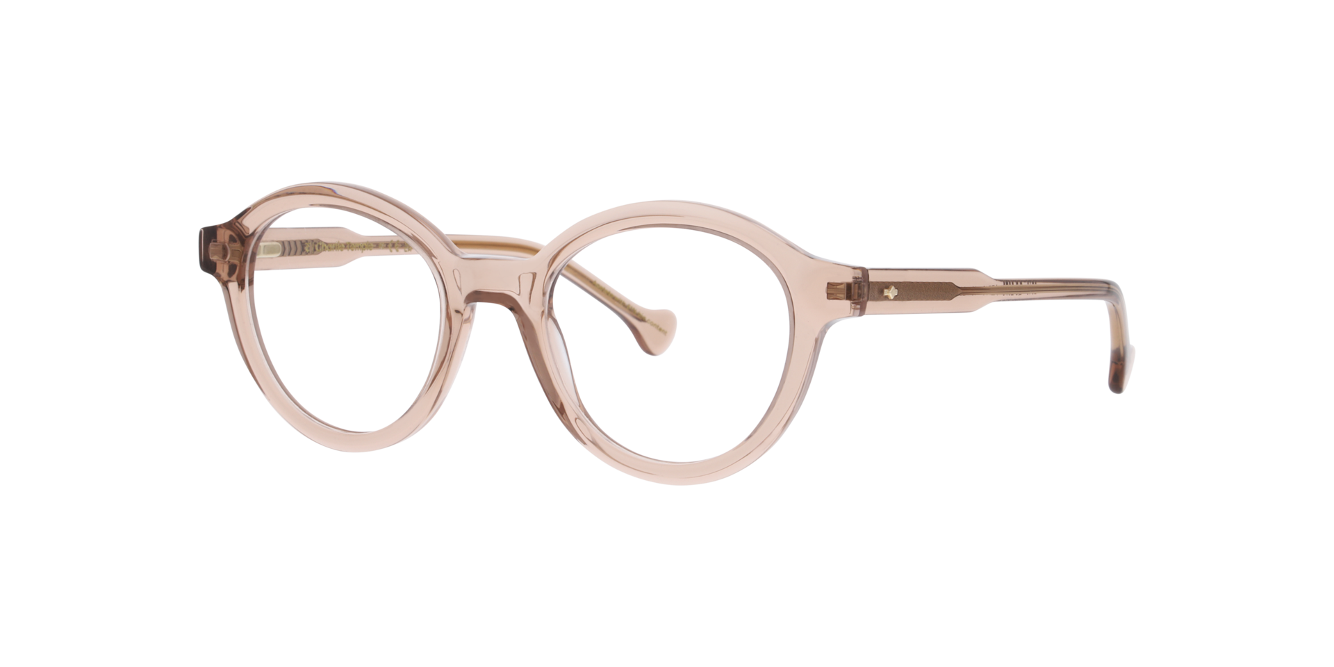 Aeris Crystal Hellbraun AcetatEyeglass Frames von B24, Dreiviertelansicht