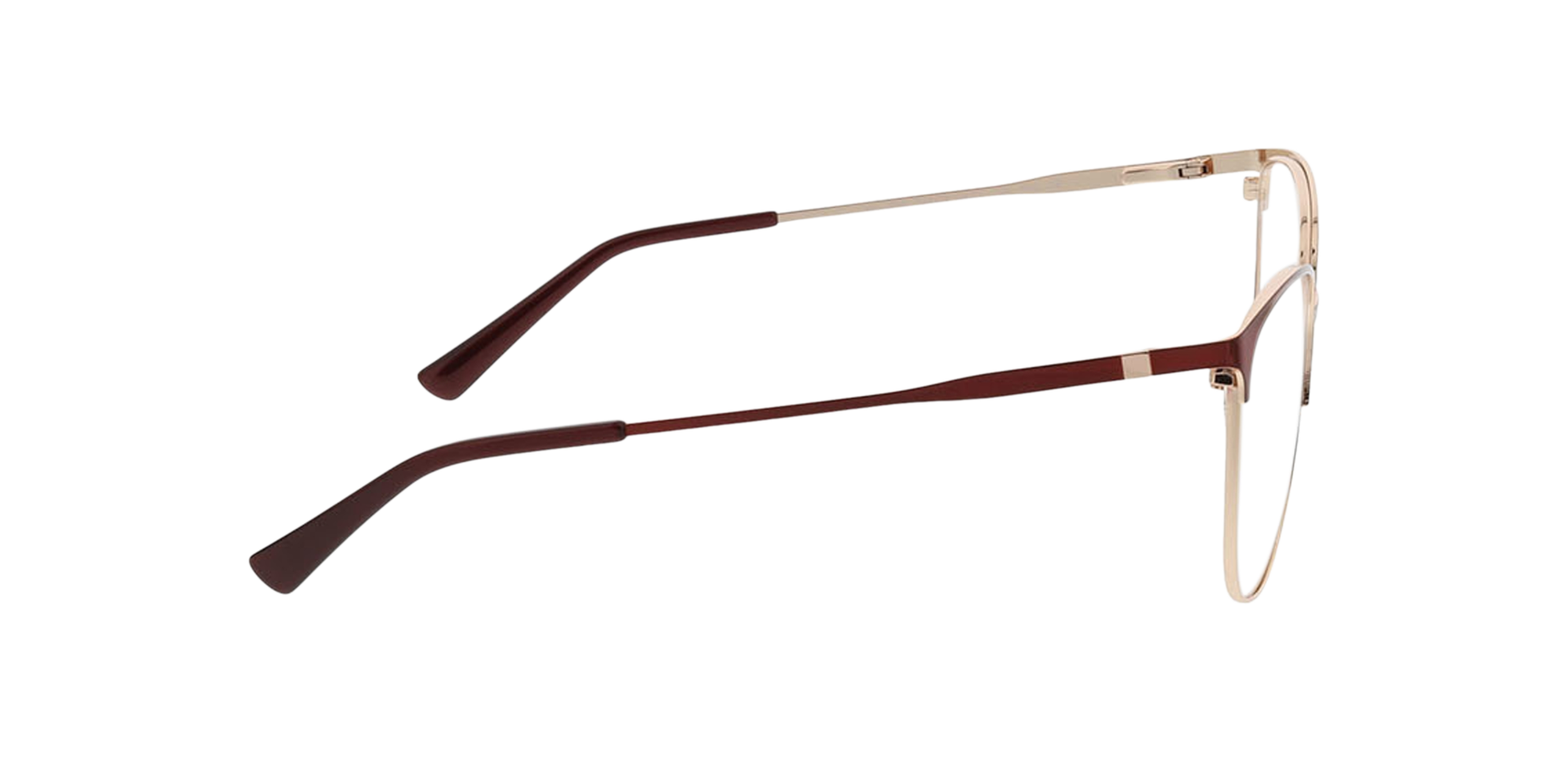 Yorkville Burgunder & Gold MetallEyeglass Frames von B24, Seitenansicht