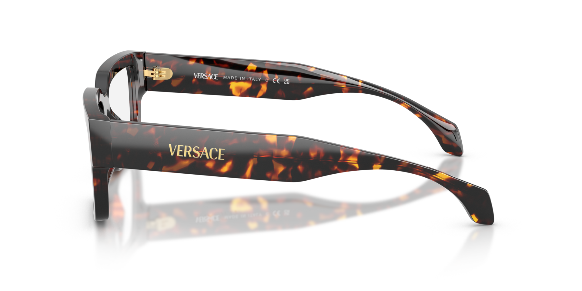 VE3374U Havana AcetaatEyeglass Frames van B24, Zijaanzicht