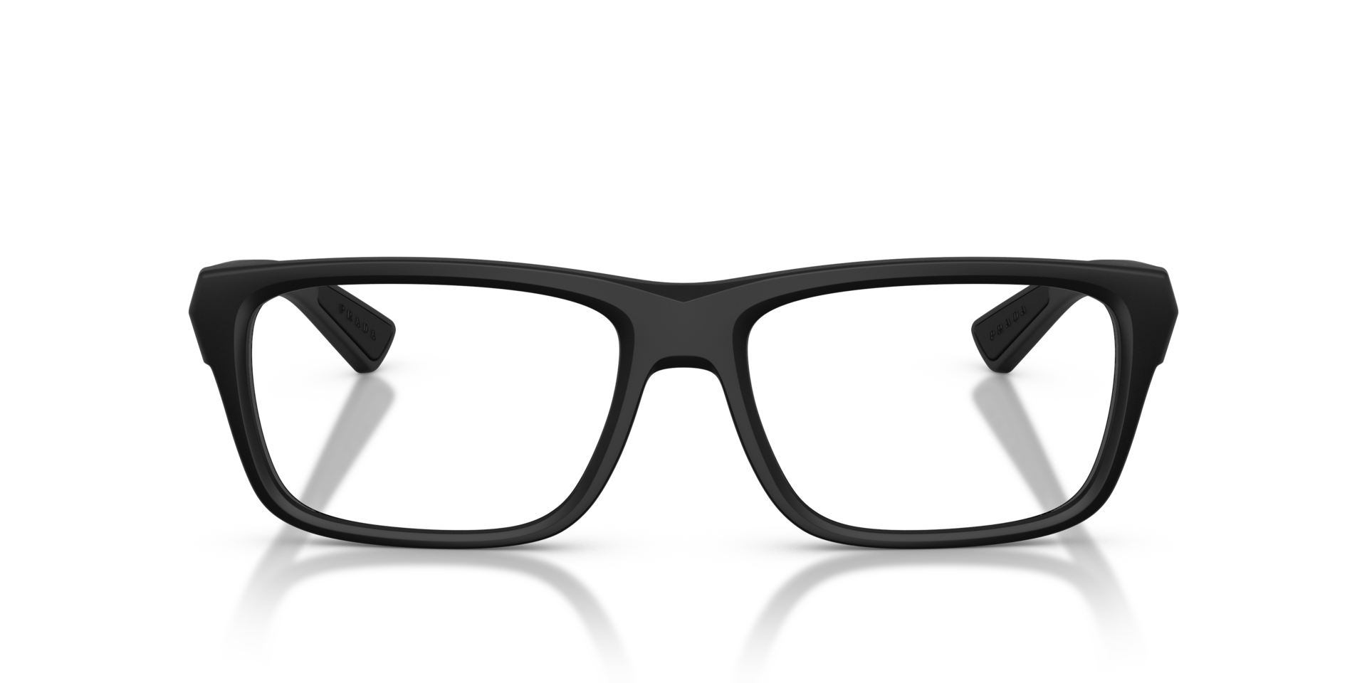 PS 02TV Matzwart KunststofEyeglass Frames van B24, Vooraanzicht
