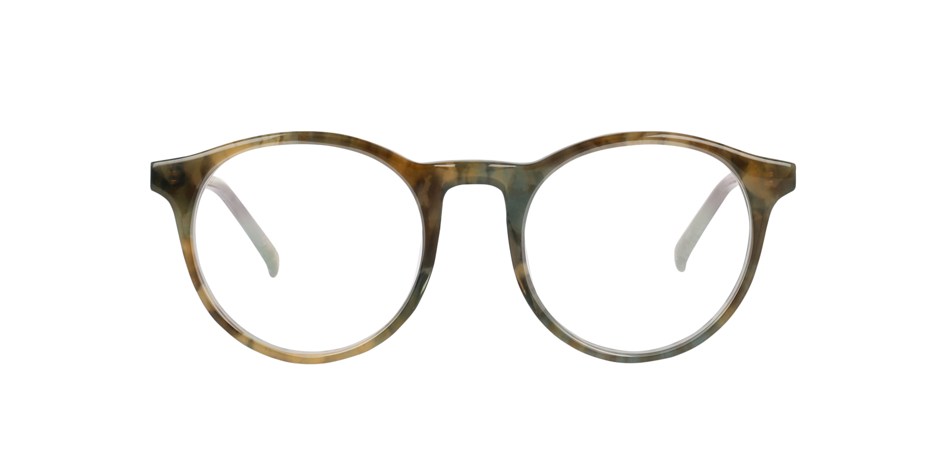 Ruben African Greenish AcetatEyeglass Frames von B24, Vorderansicht