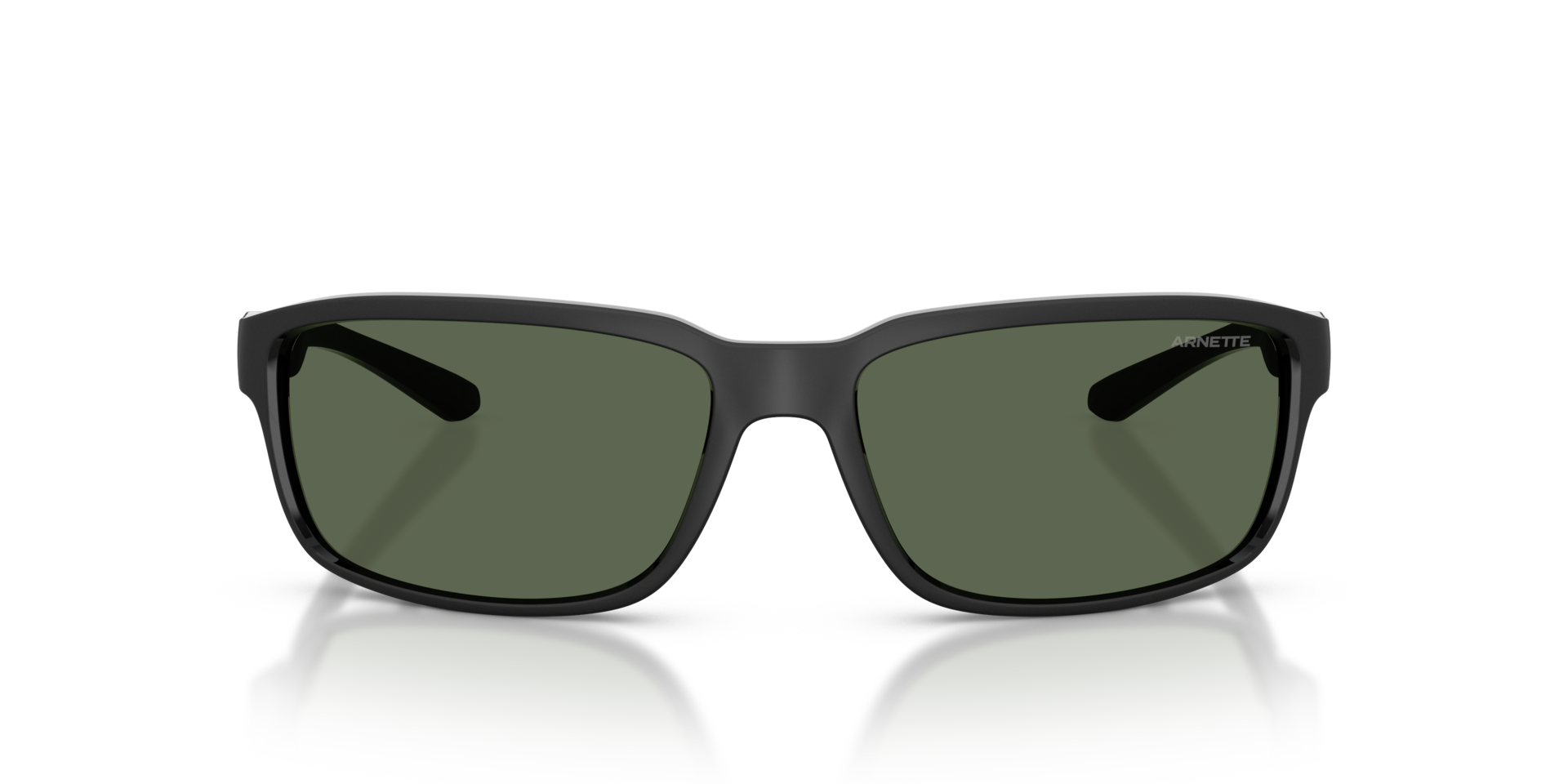 AN4373 Matte Recycled Black KunststofSunglass Frames van B24, Vooraanzicht