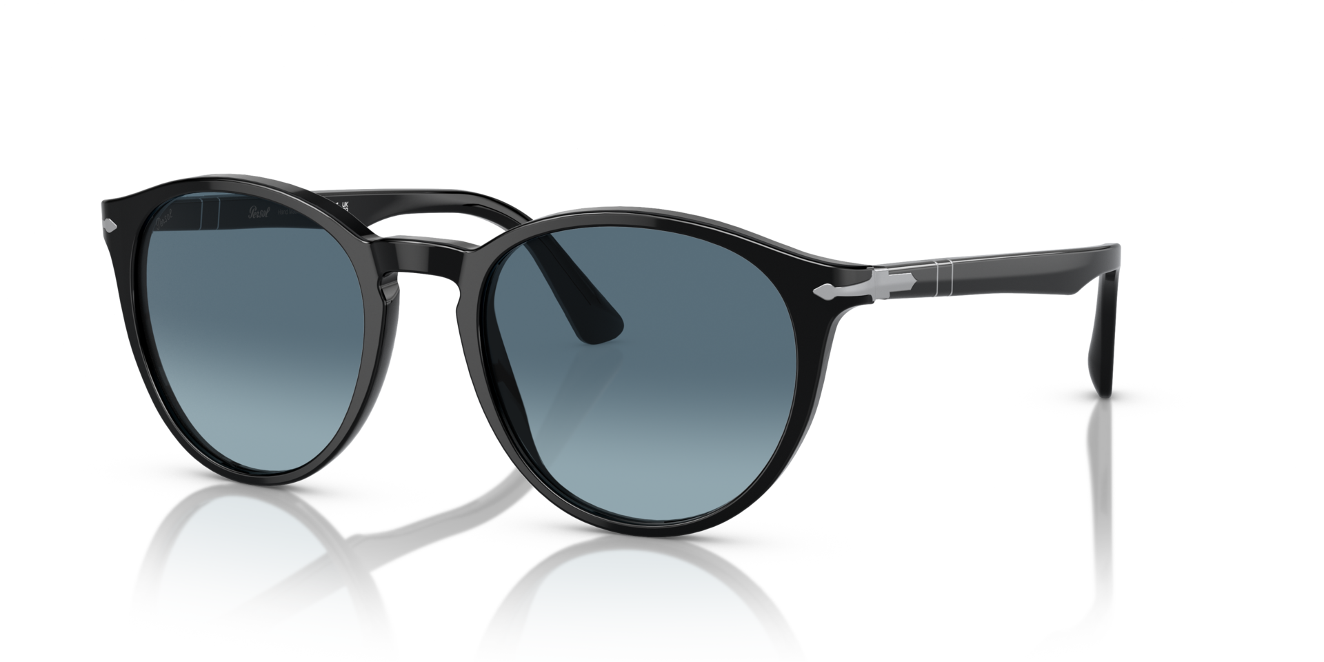 PO3152S Schwarz AcetatSunglass Frames von B24, Dreiviertelansicht
