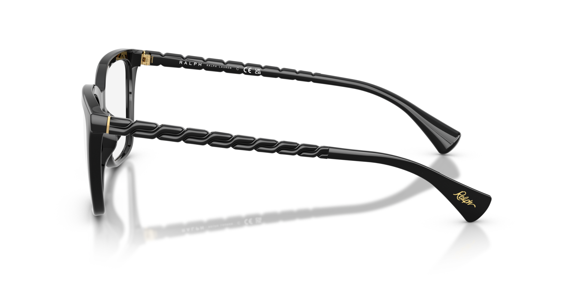 RA7178U Schwarz glänzend KunststoffEyeglass Frames von B24, Seitenansicht