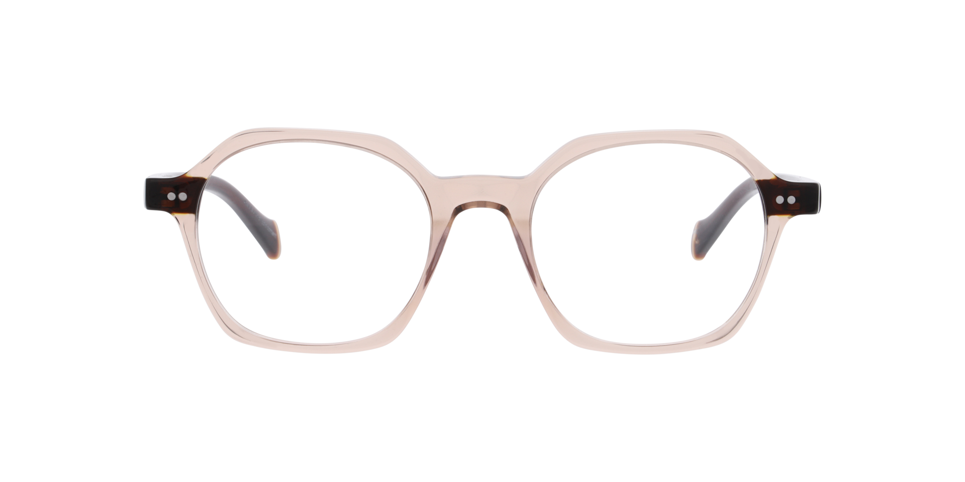 Solin Brown On Crystal Light Brown AcetatEyeglass Frames von B24, Vorderansicht