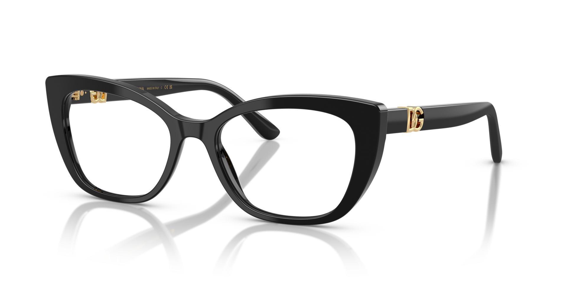 DG3398 Schwarz AcetatEyeglass Frames von B24, Dreiviertelansicht