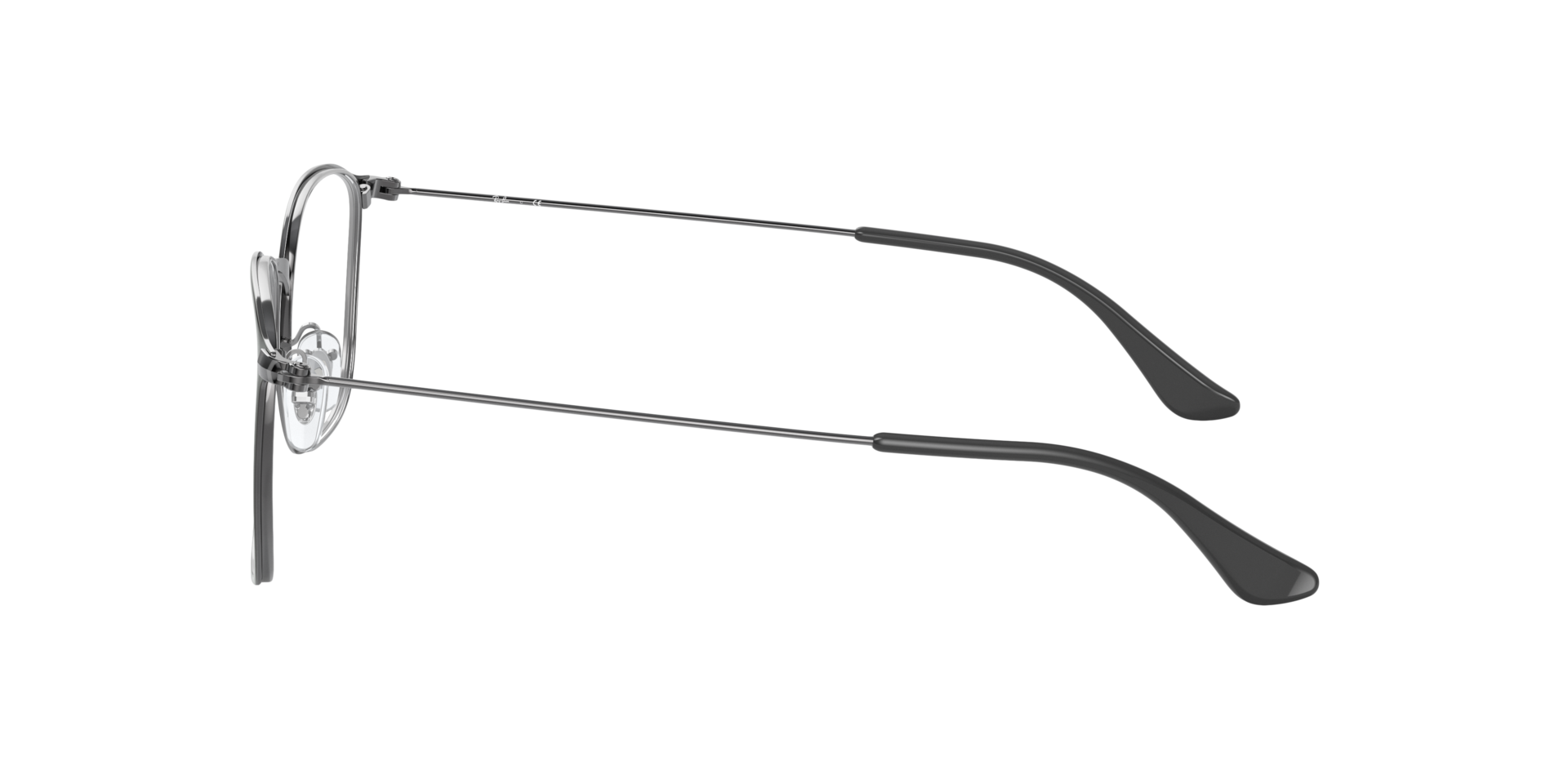 RB6466 Grau auf Gunmetal MetallEyeglass Frames von B24, Seitenansicht
