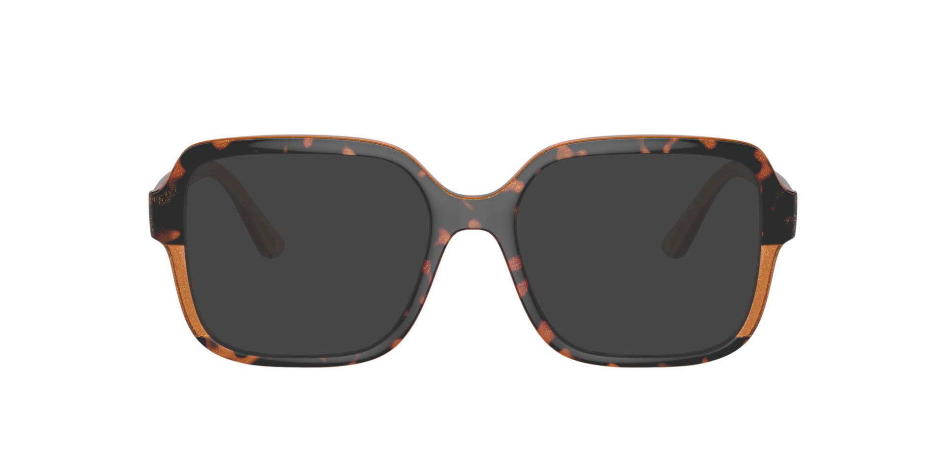 VO5555 Havana & transparant bruin glitter KunststofEyeglass Frames van B24, met getinte lenzen