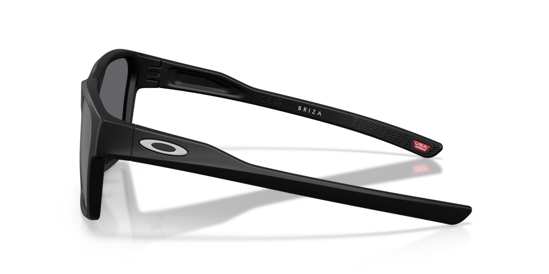 Briza Matzwart KunststofSunglass Frames van B24, Zijaanzicht