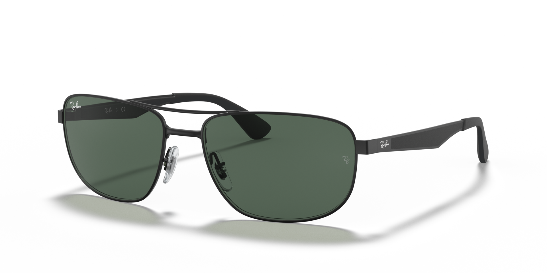 RB3528 Schwarz MetallSunglass Frames von B24, Dreiviertelansicht