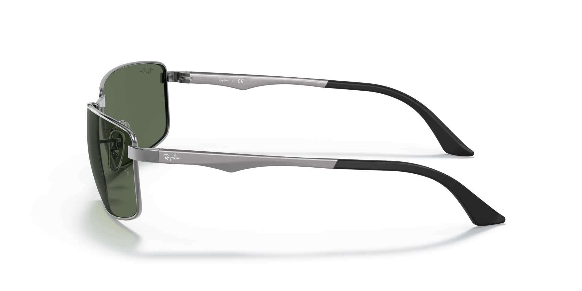 RB3498 Staalgrijs MetaalSunglass Frames van B24, Zijaanzicht