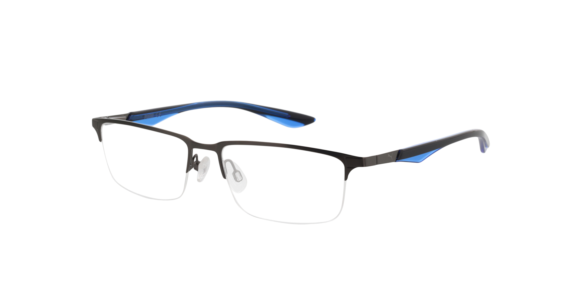 PU0064O Silber MetallEyeglass Frames von B24, Dreiviertelansicht