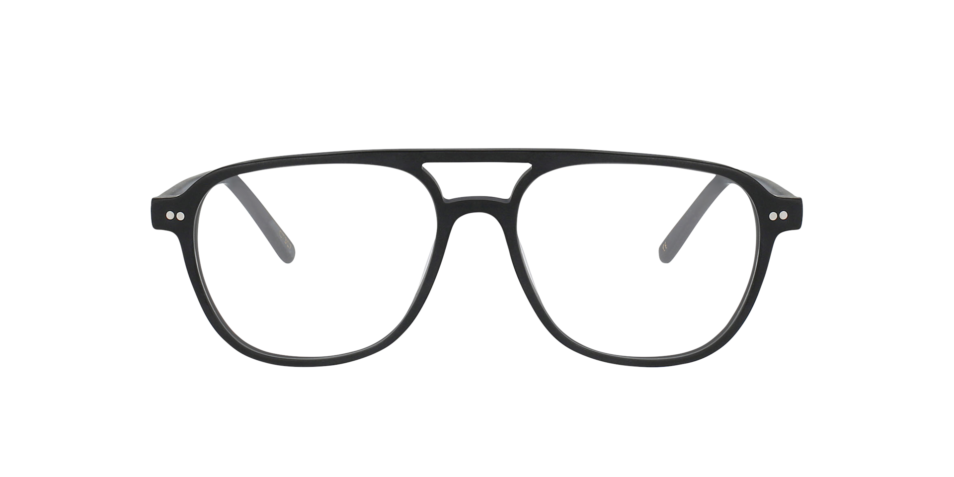 Wilker Schwarz AcetatEyeglass Frames von B24, Vorderansicht