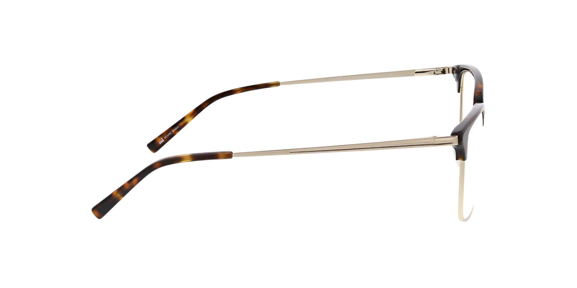 Tupelo Havana  &  Shiny Gold MetallEyeglass Frames von B24, Seitenansicht