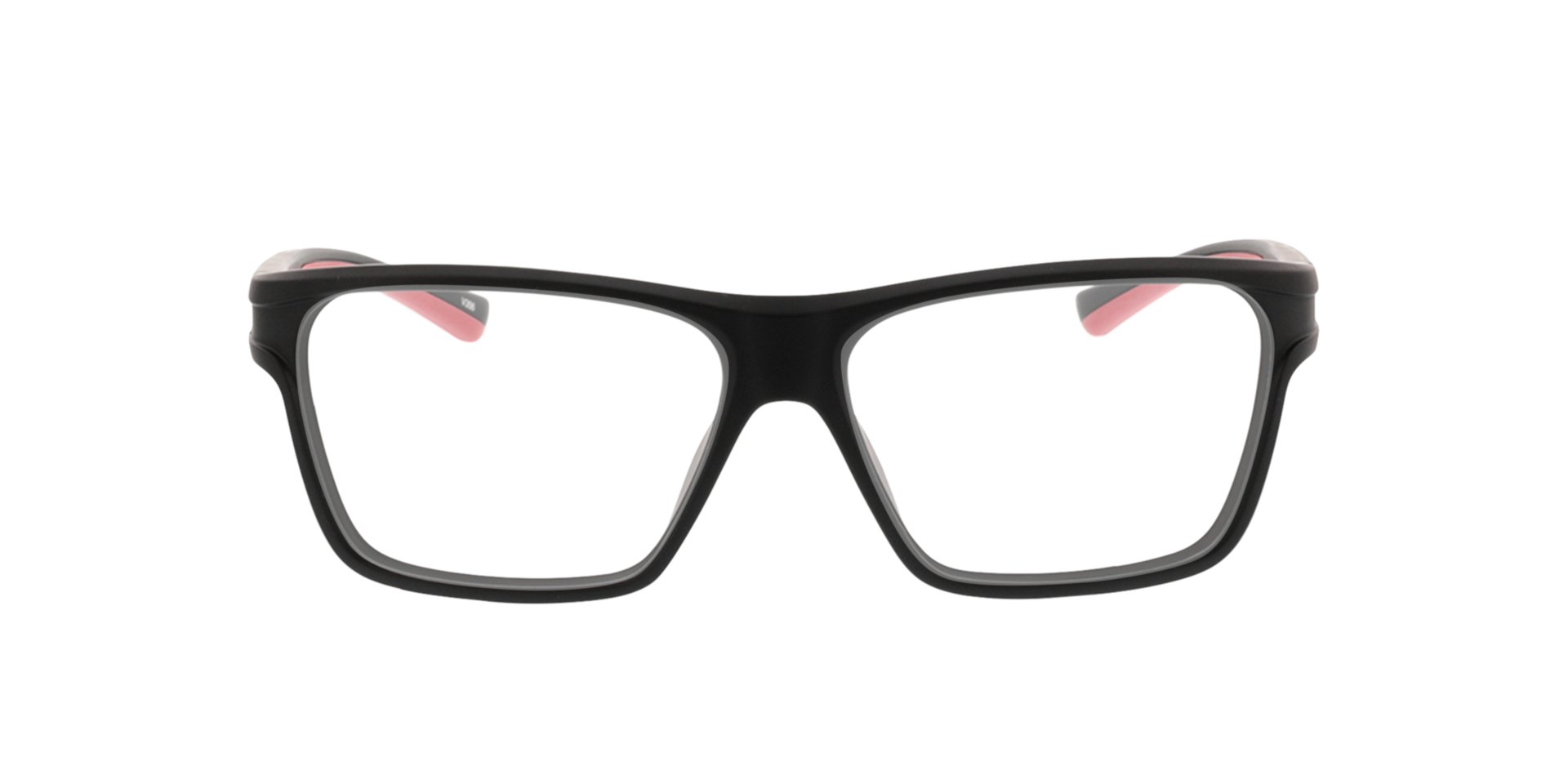 Performer Matzwart  &  rood KunststofEyeglass Frames van B24, Vooraanzicht