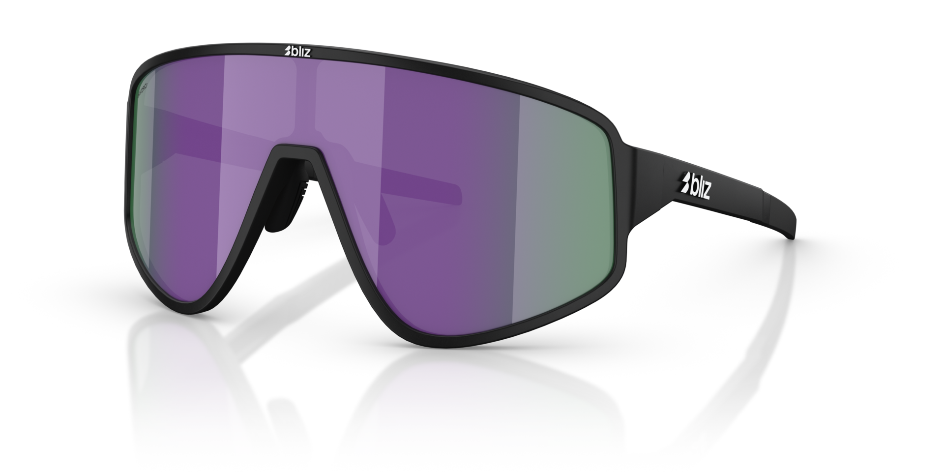 ZB7020 Matt Schwarz KunststoffSunglass Frames von B24, Dreiviertelansicht