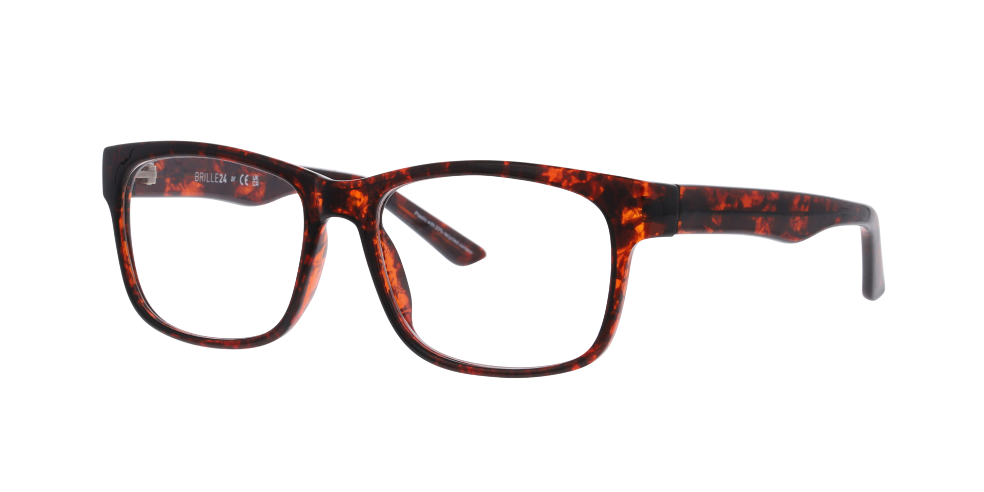 Linea Havana KunststofEyeglass Frames van B24, Hoekweergave