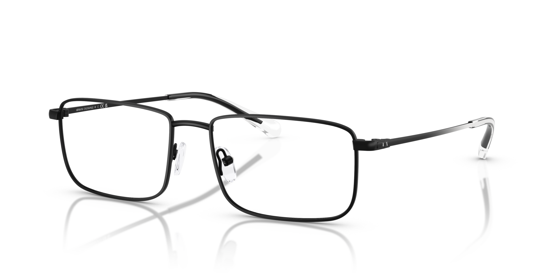 AX1069 Matzwart MetaalEyeglass Frames van B24, Hoekweergave