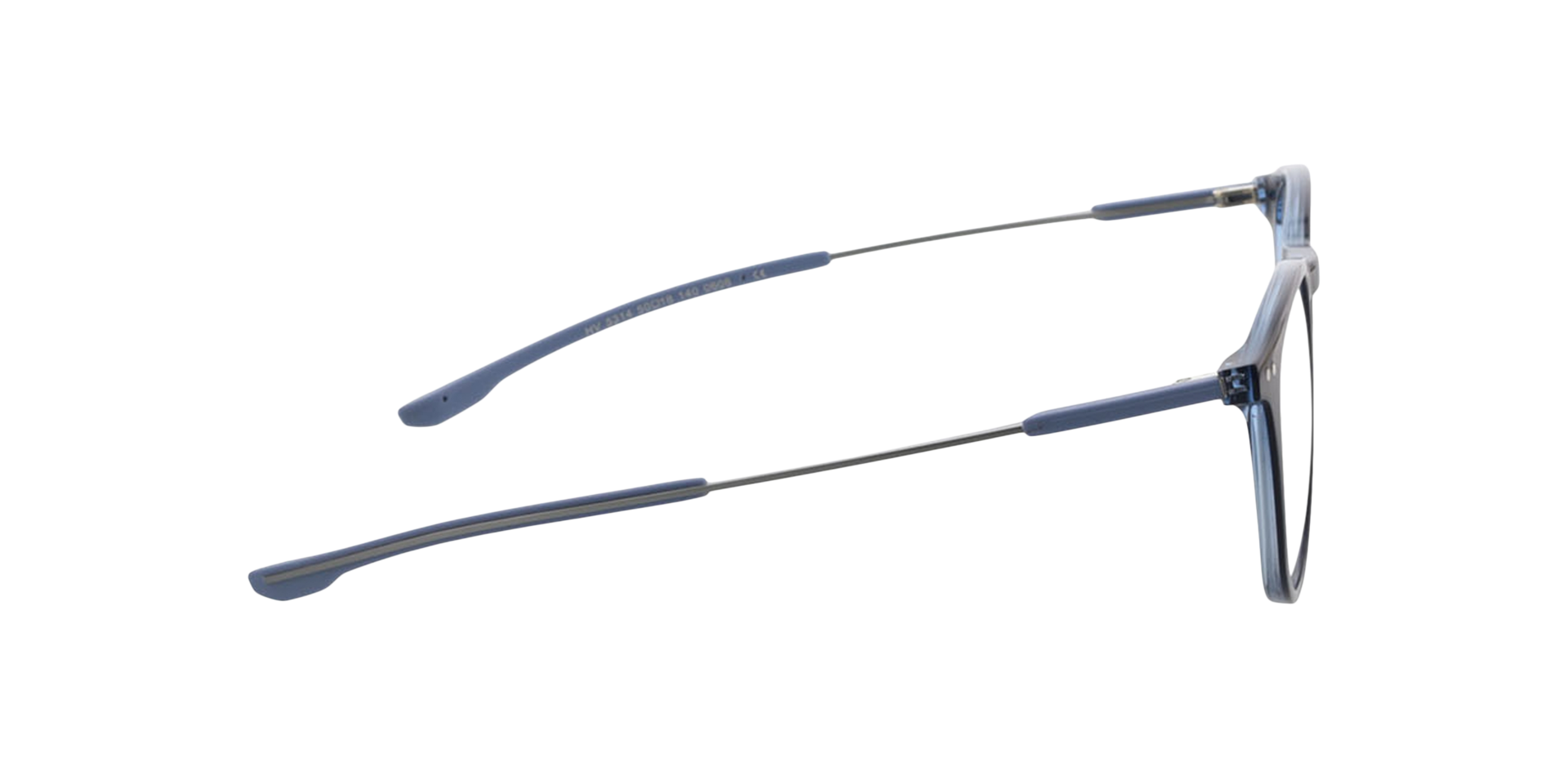 Malibu Bilayer Blue AcetatEyeglass Frames von B24, Seitenansicht