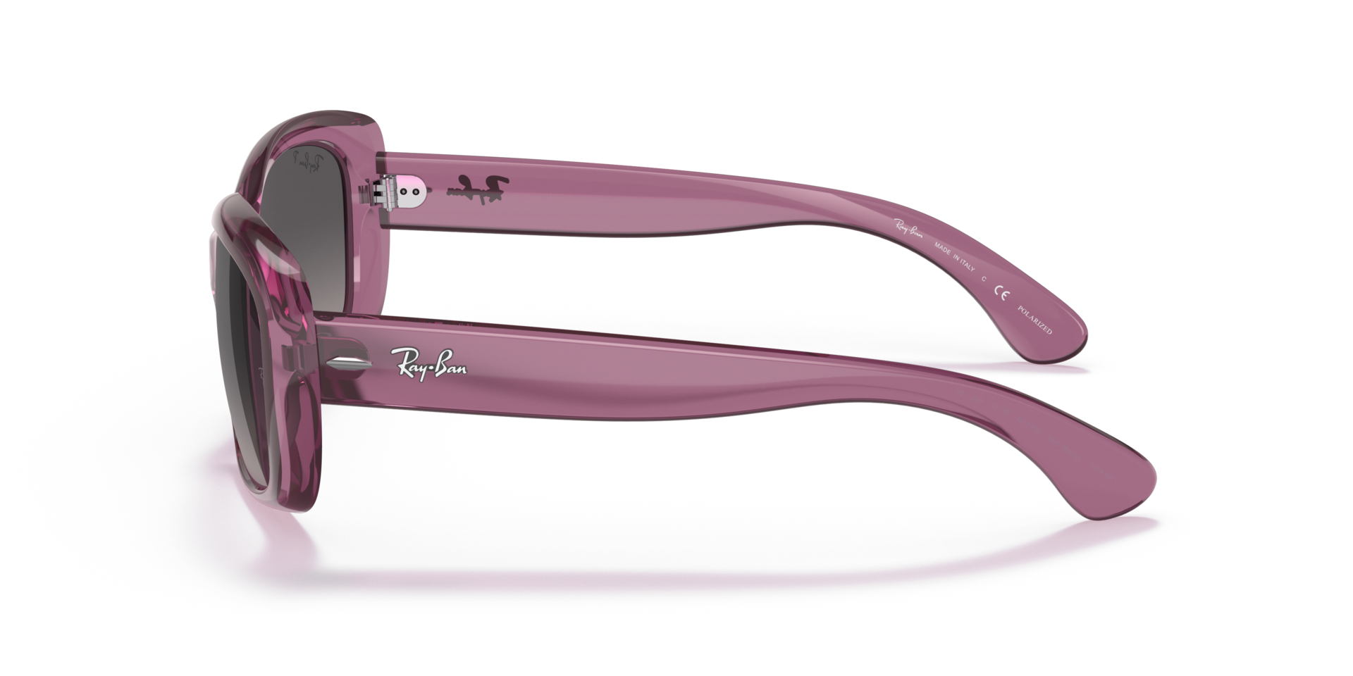 RB4101 Transparant violet KunststofSunglass Frames van B24, Zijaanzicht