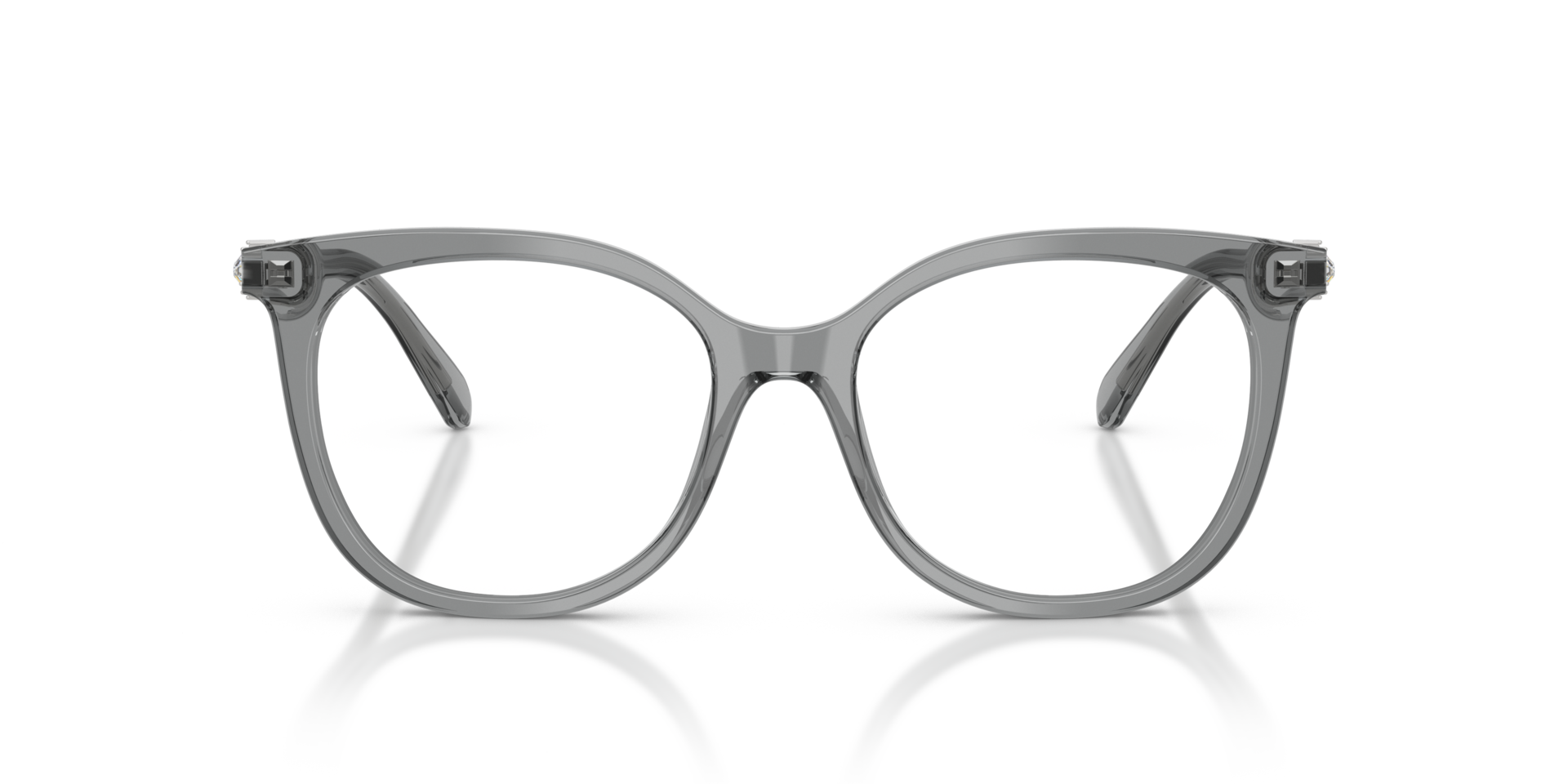 SK2055 Grau transparent AcetatEyeglass Frames von B24, Vorderansicht
