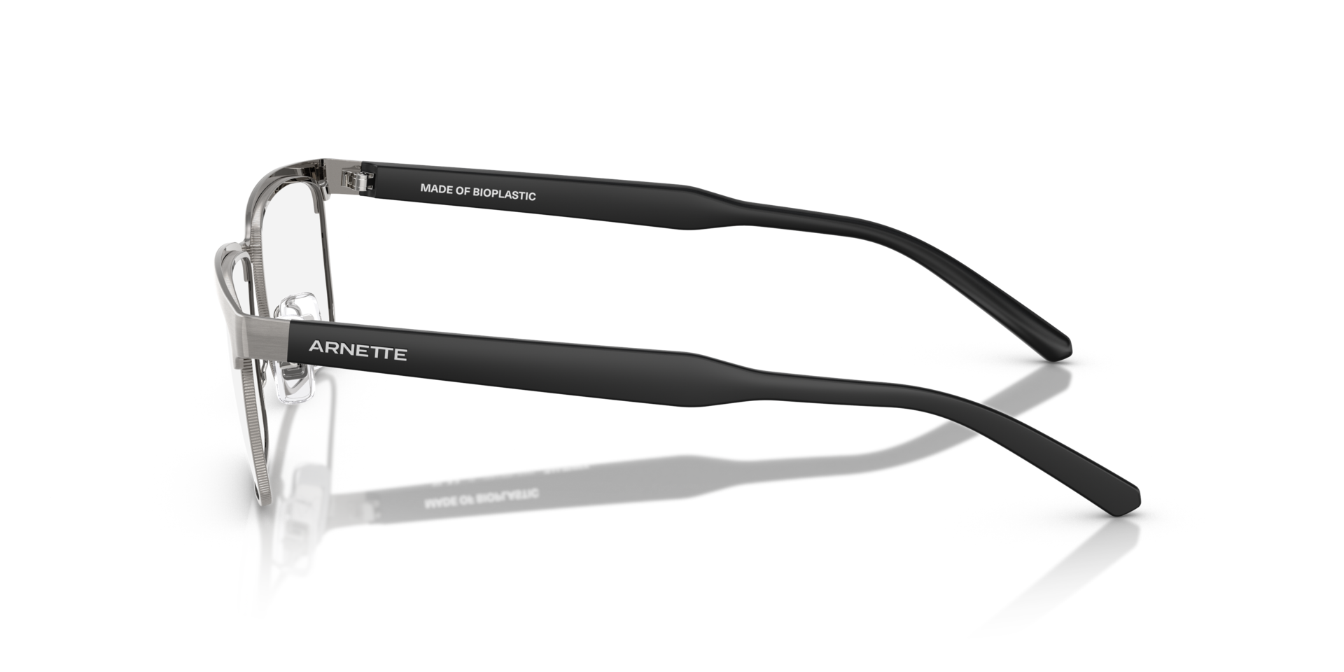 AN6131 Brushed Gunmetal MetallEyeglass Frames von B24, Seitenansicht