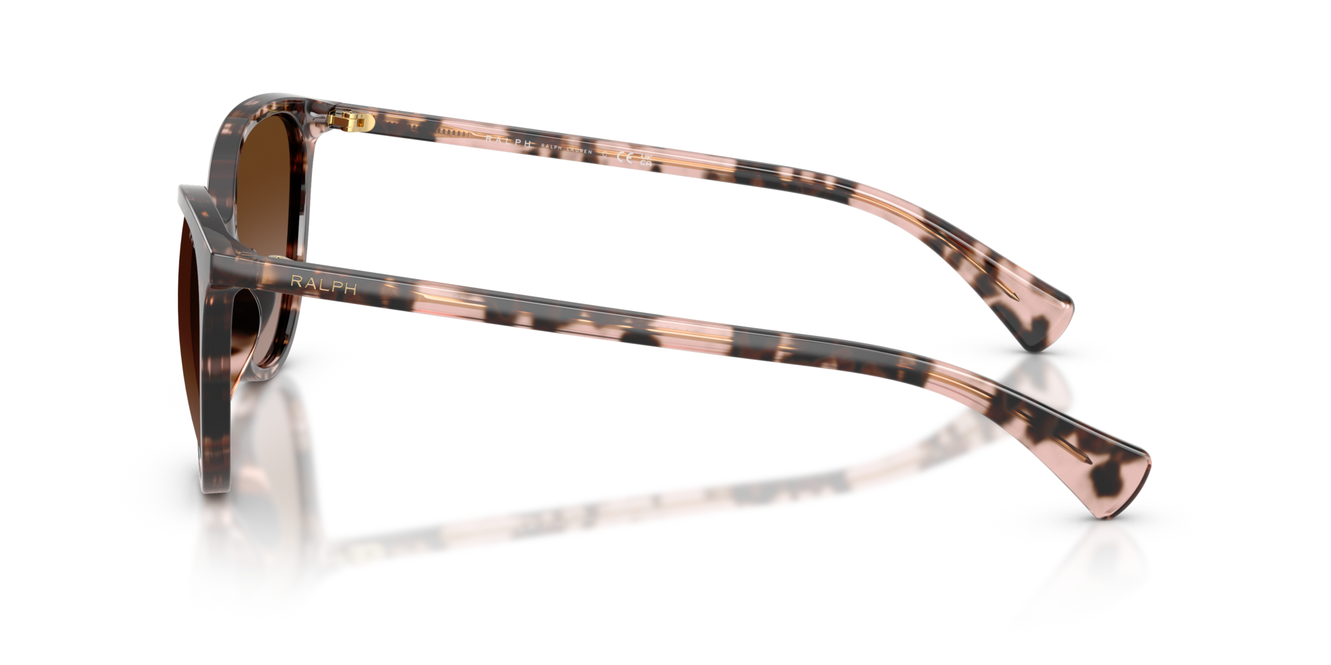 RA5339U Roze Havana AcetaatSunglass Frames van B24, Zijaanzicht