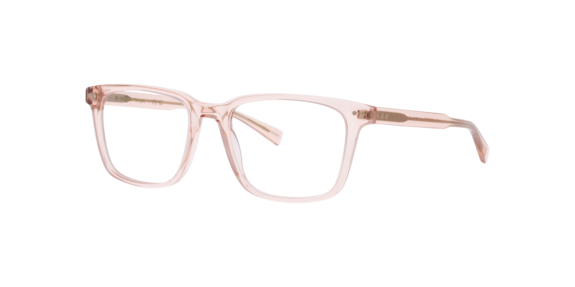 Alaska Kristallrosa AcetatEyeglass Frames von B24, Dreiviertelansicht