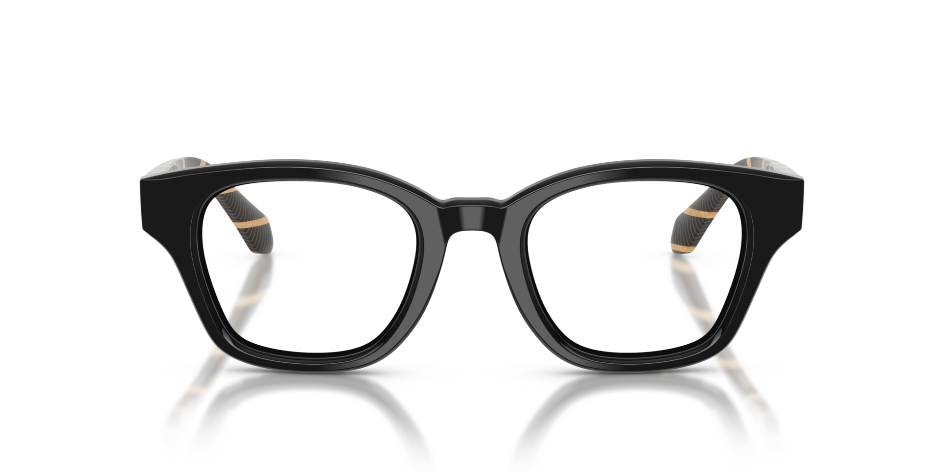 AR7274 Zwart AcetaatEyeglass Frames van B24, Vooraanzicht