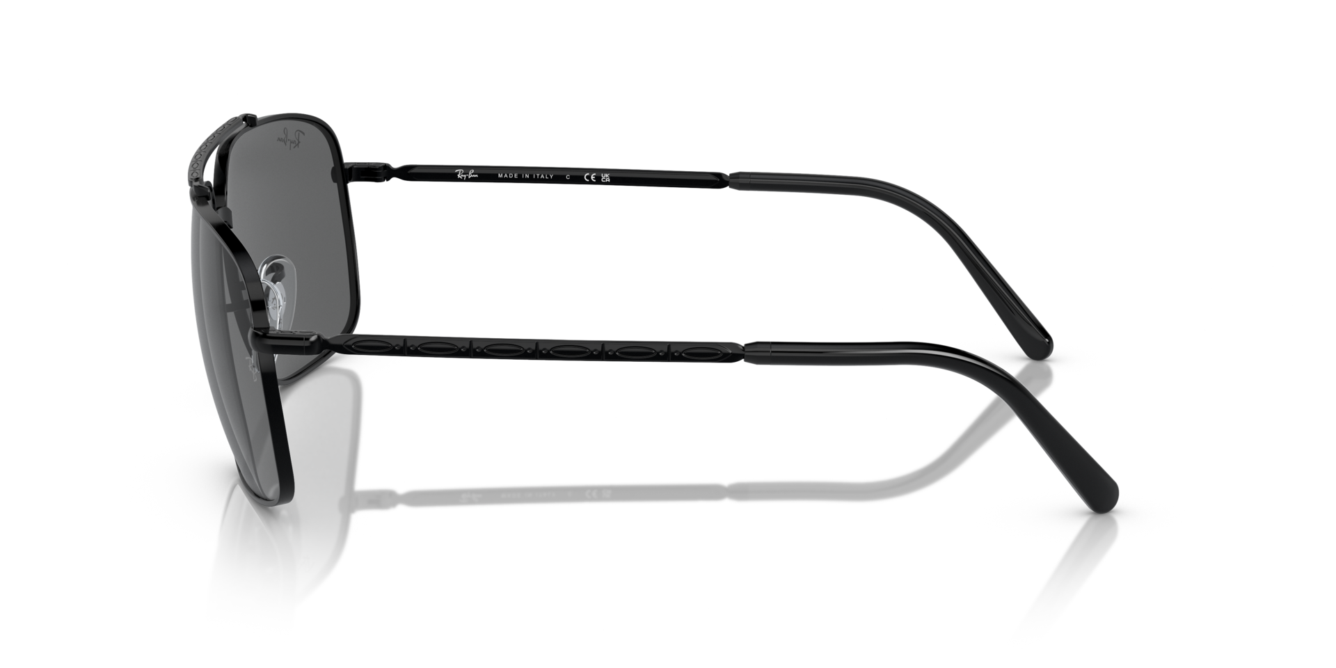 RB3796 Zwart MetaalSunglass Frames van B24, Zijaanzicht