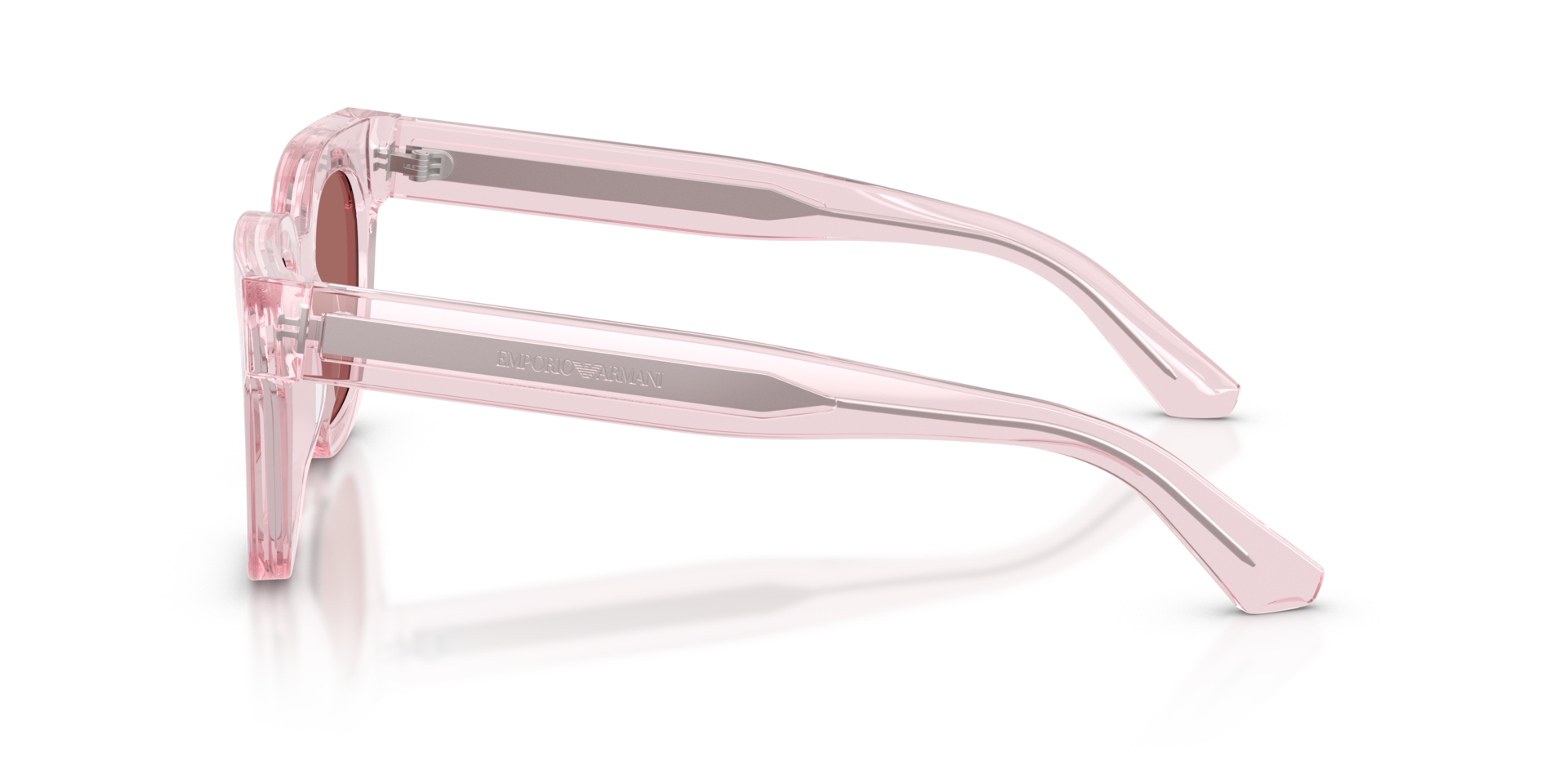 EA4271 Shiny Transparent Pink AcetaatSunglass Frames van B24, Zijaanzicht