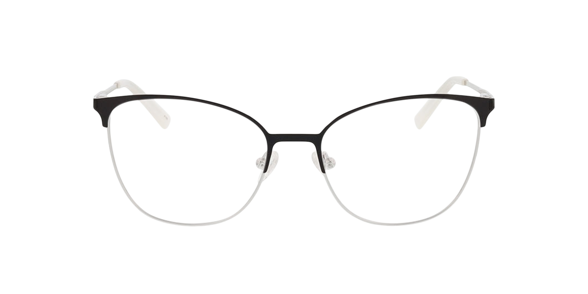 Yorkville Zwart & Zilver MetaalEyeglass Frames van B24, Vooraanzicht
