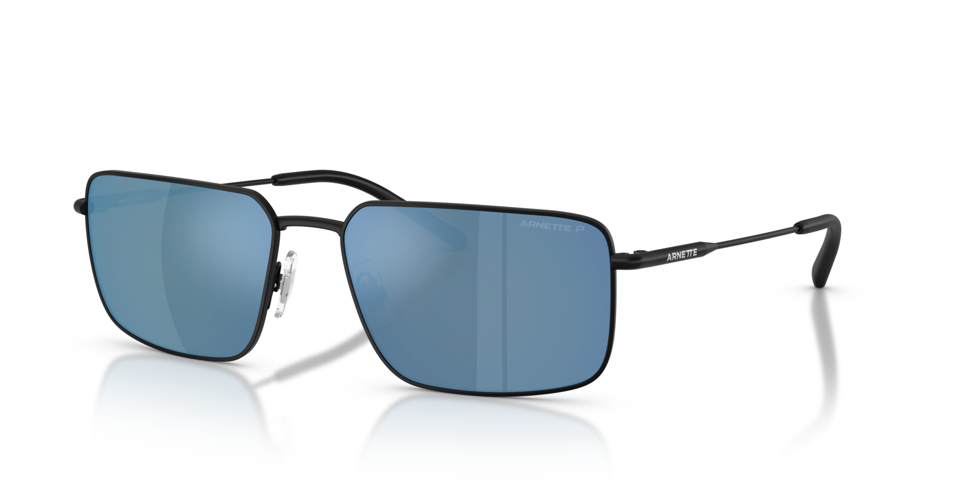 AN3095 Matzwart MetaalSunglass Frames van B24, Hoekweergave