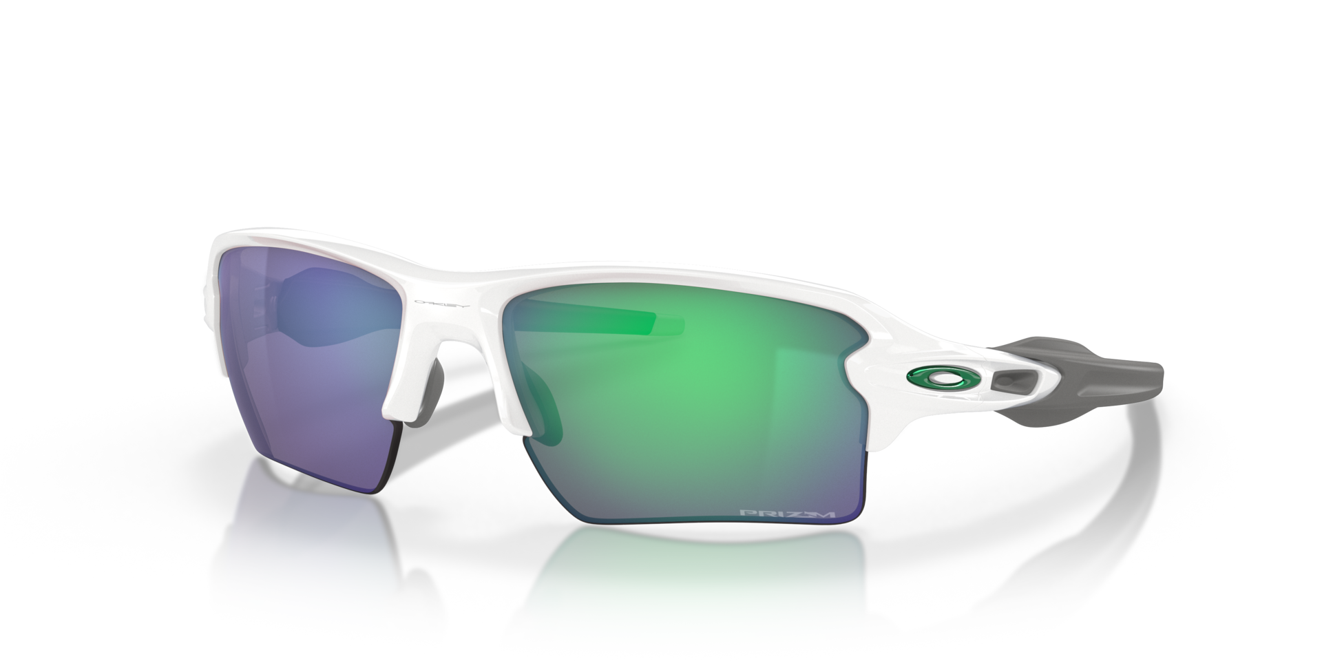 Flak® 2.0 XL Team Colors Weiß glänzend KunststoffSunglass Frames von B24, Dreiviertelansicht