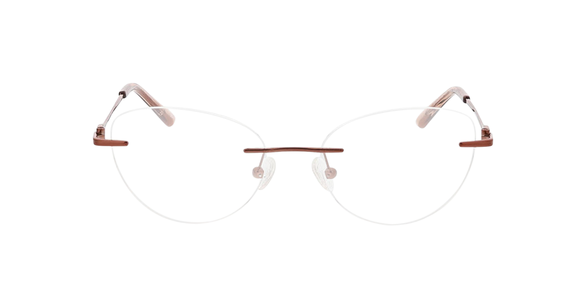 Alexa Roségold MetallEyeglass Frames von B24, Vorderansicht
