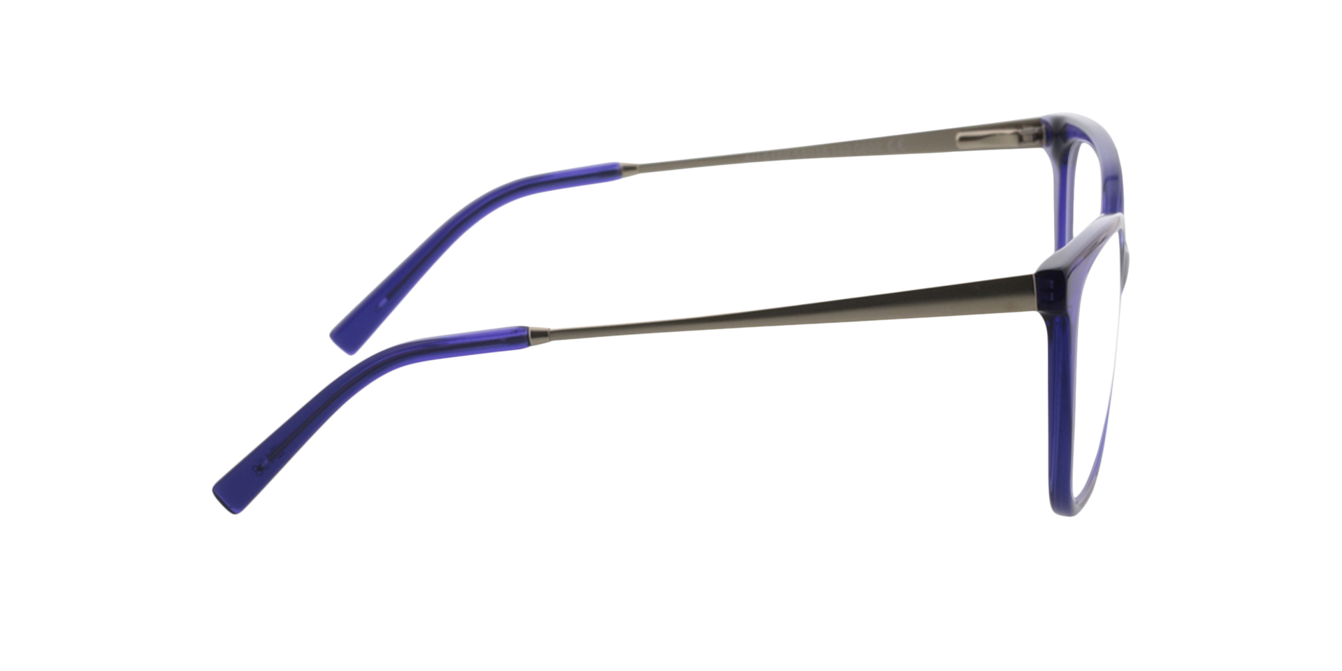 Joyce Kristal paars  &  matzilver AcetaatEyeglass Frames van B24, Zijaanzicht