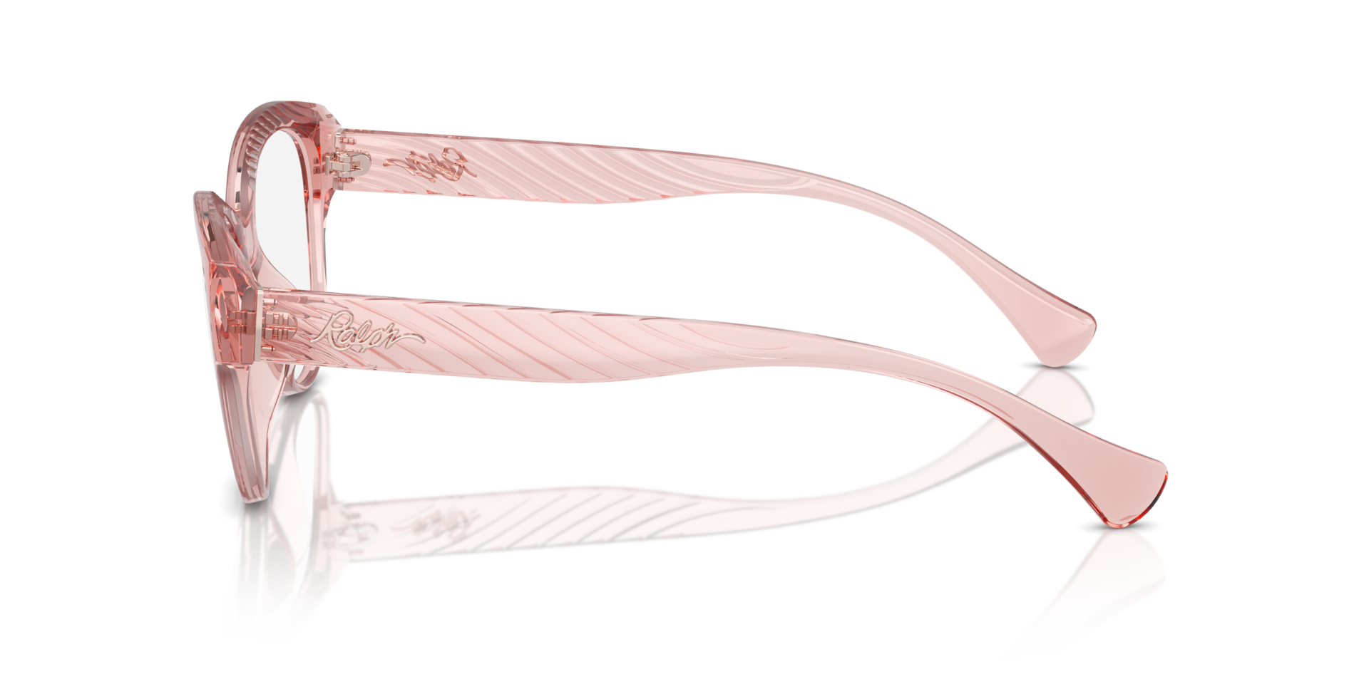 RA7164U Shiny Transparent Pink KunststofEyeglass Frames van B24, Zijaanzicht