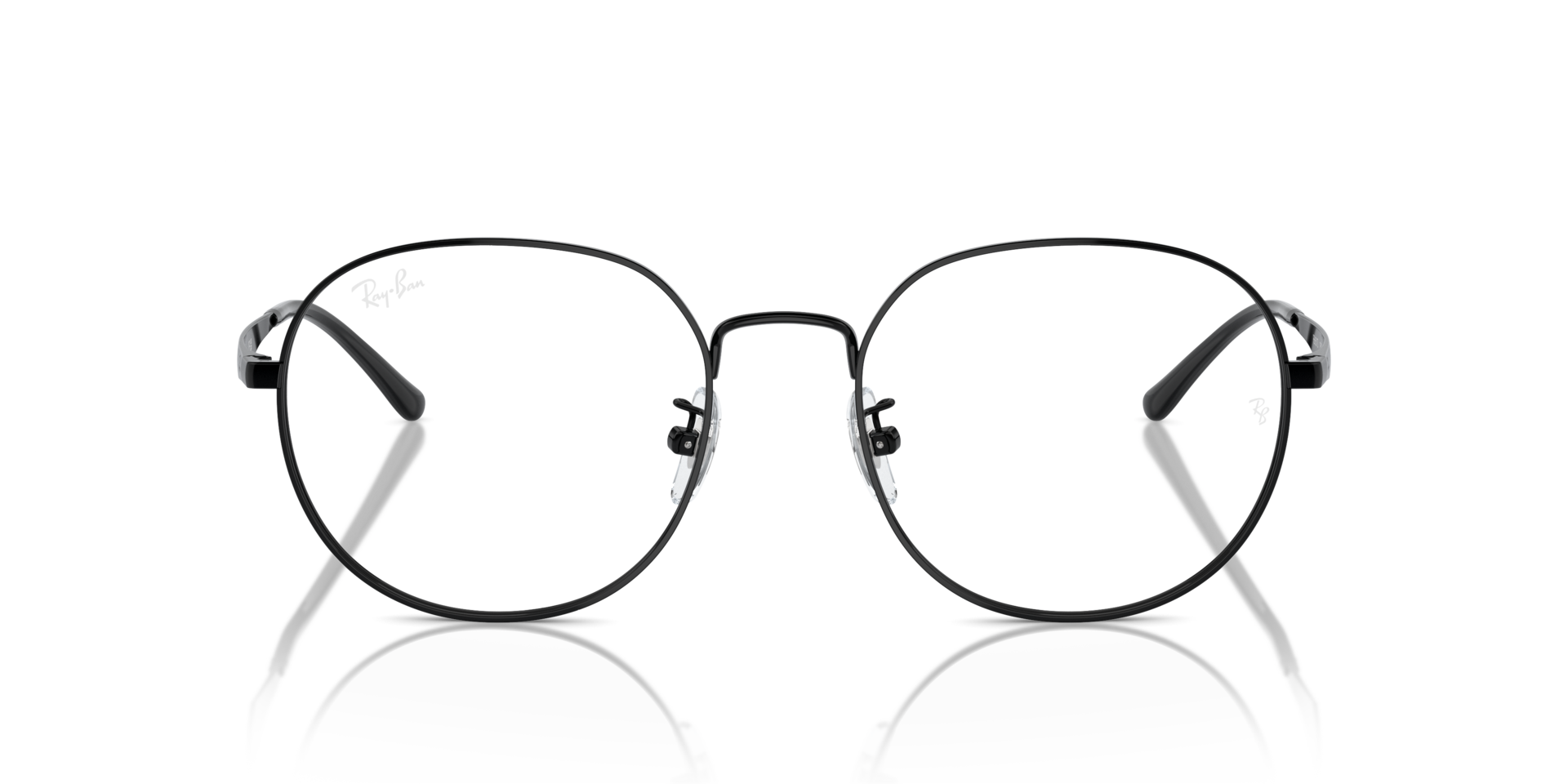 RB6517D Zwart MetaalEyeglass Frames van B24, Vooraanzicht