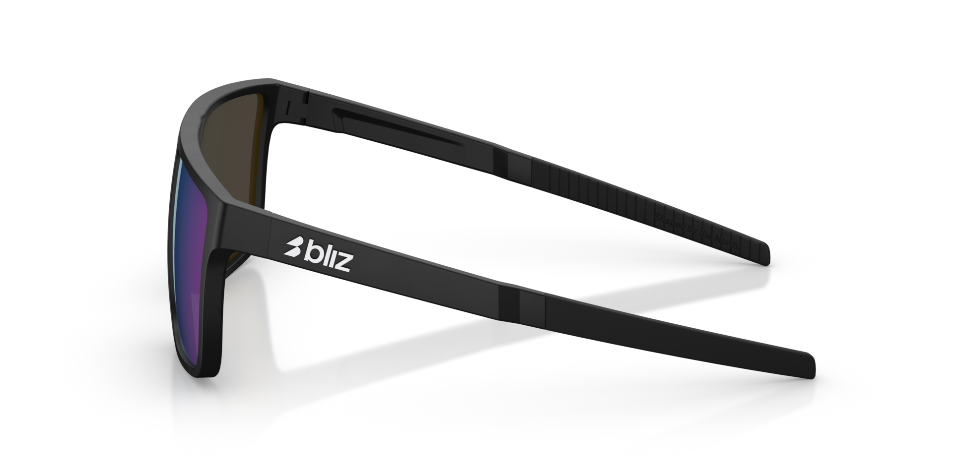 ZB7019 Matt Schwarz KunststoffSunglass Frames von B24, Seitenansicht