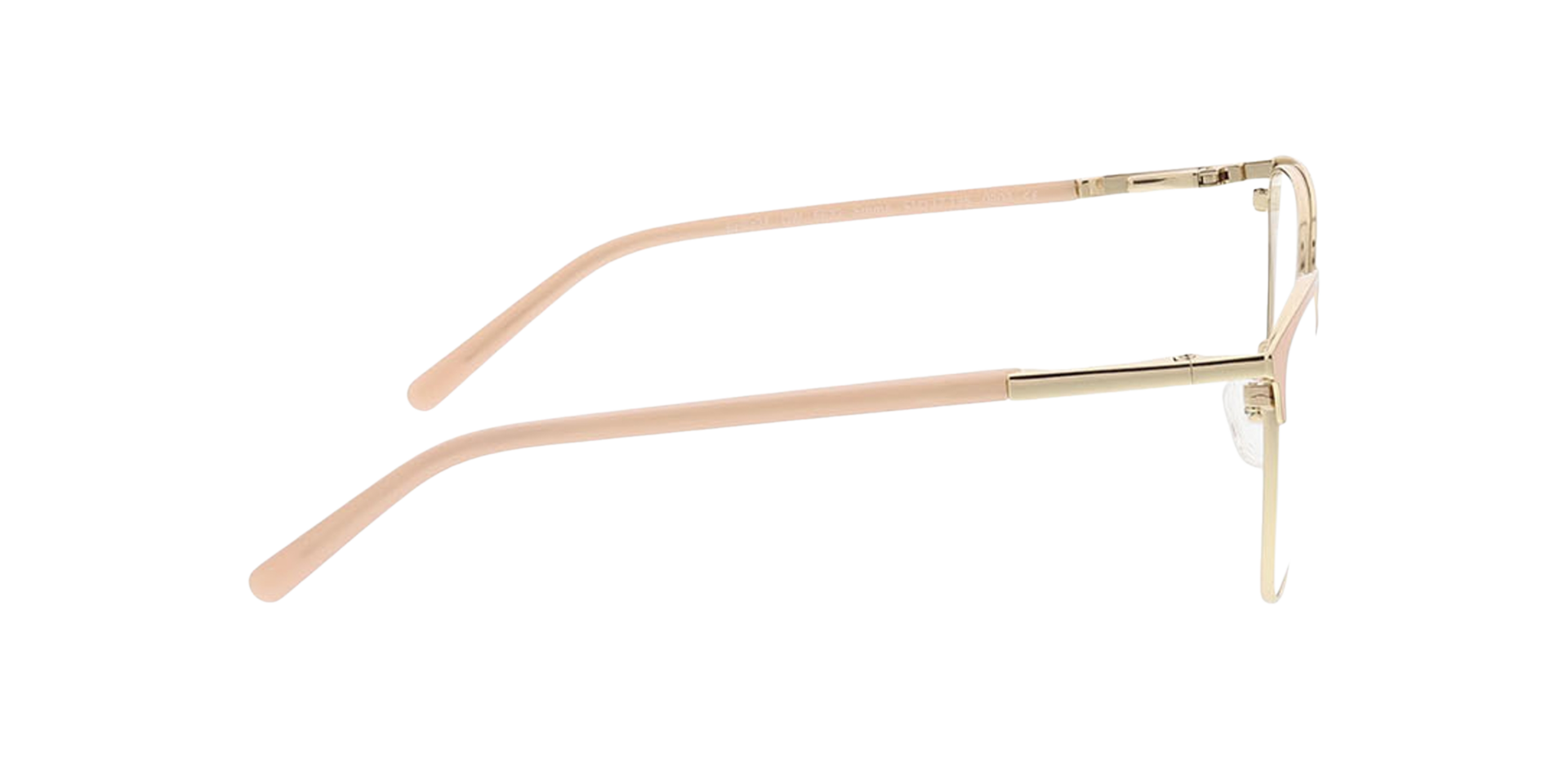 Emma Roze & lichtgoud MetaalEyeglass Frames van B24, Zijaanzicht