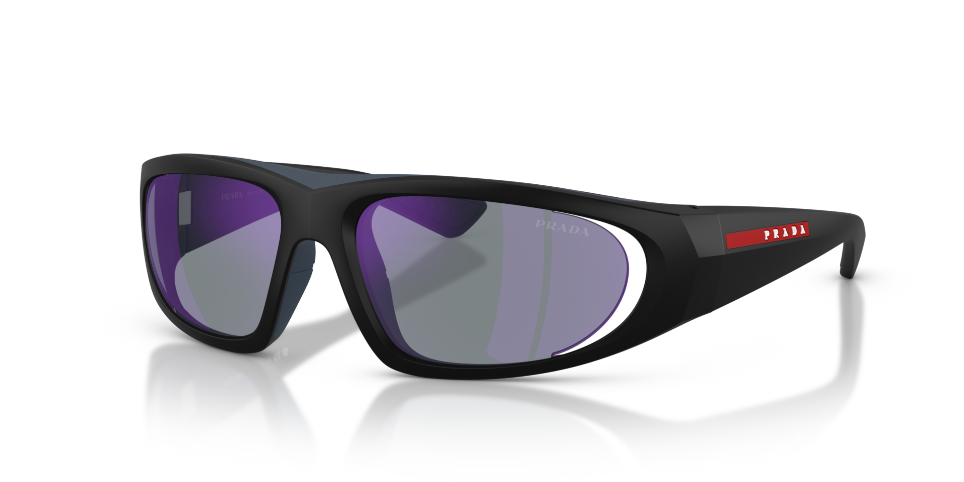 PS B03S Matt Schwarz KunststoffSunglass Frames von B24, Dreiviertelansicht
