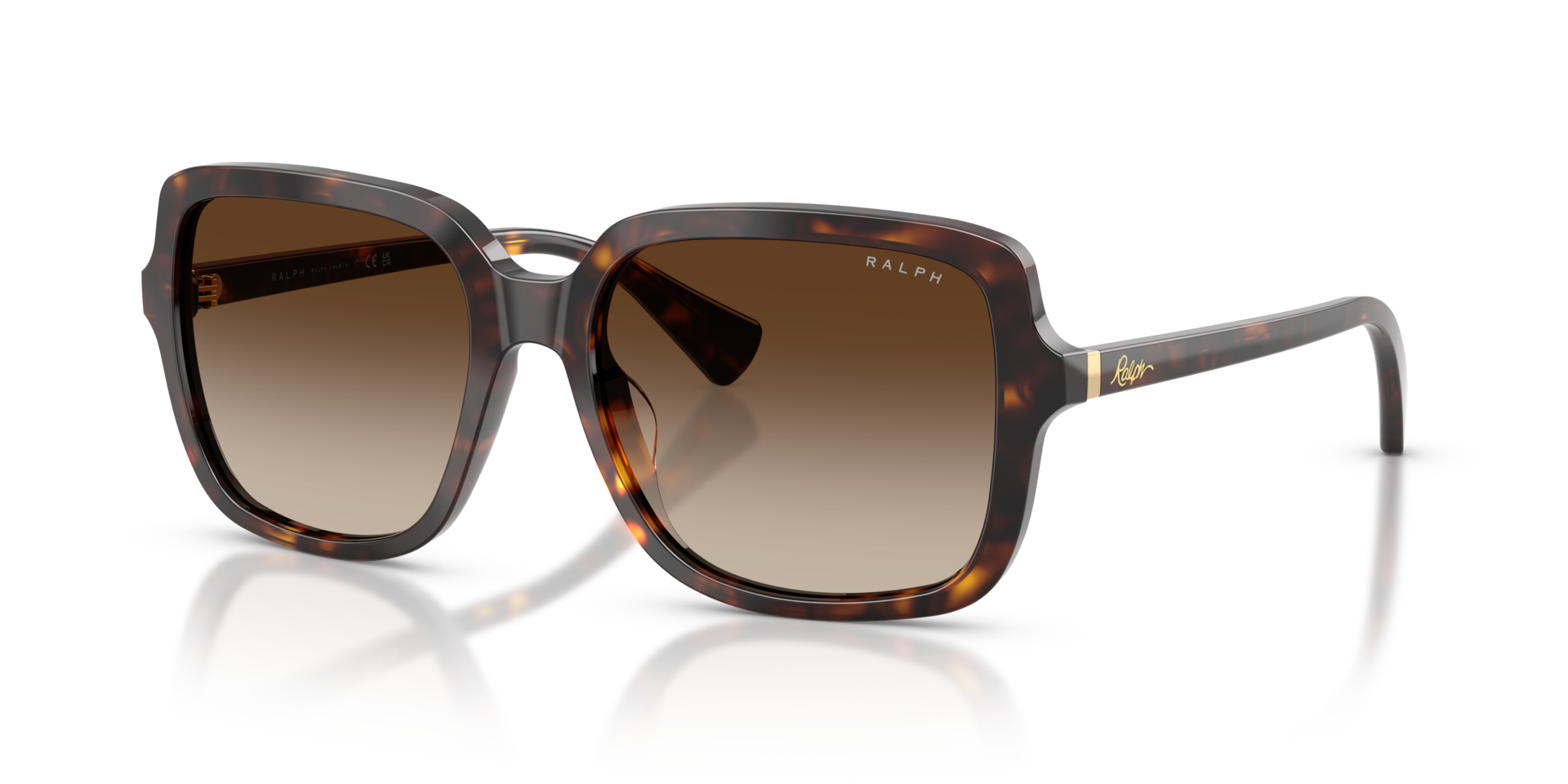 RA5333U Glänzendes Dunkelhavana AcetatSunglass Frames von B24, Dreiviertelansicht