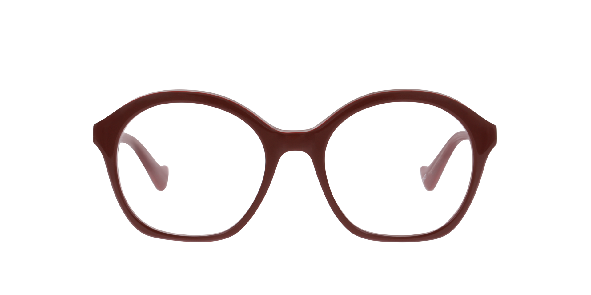 Kobe Burgundy & Crystal AcetatEyeglass Frames von B24, Vorderansicht