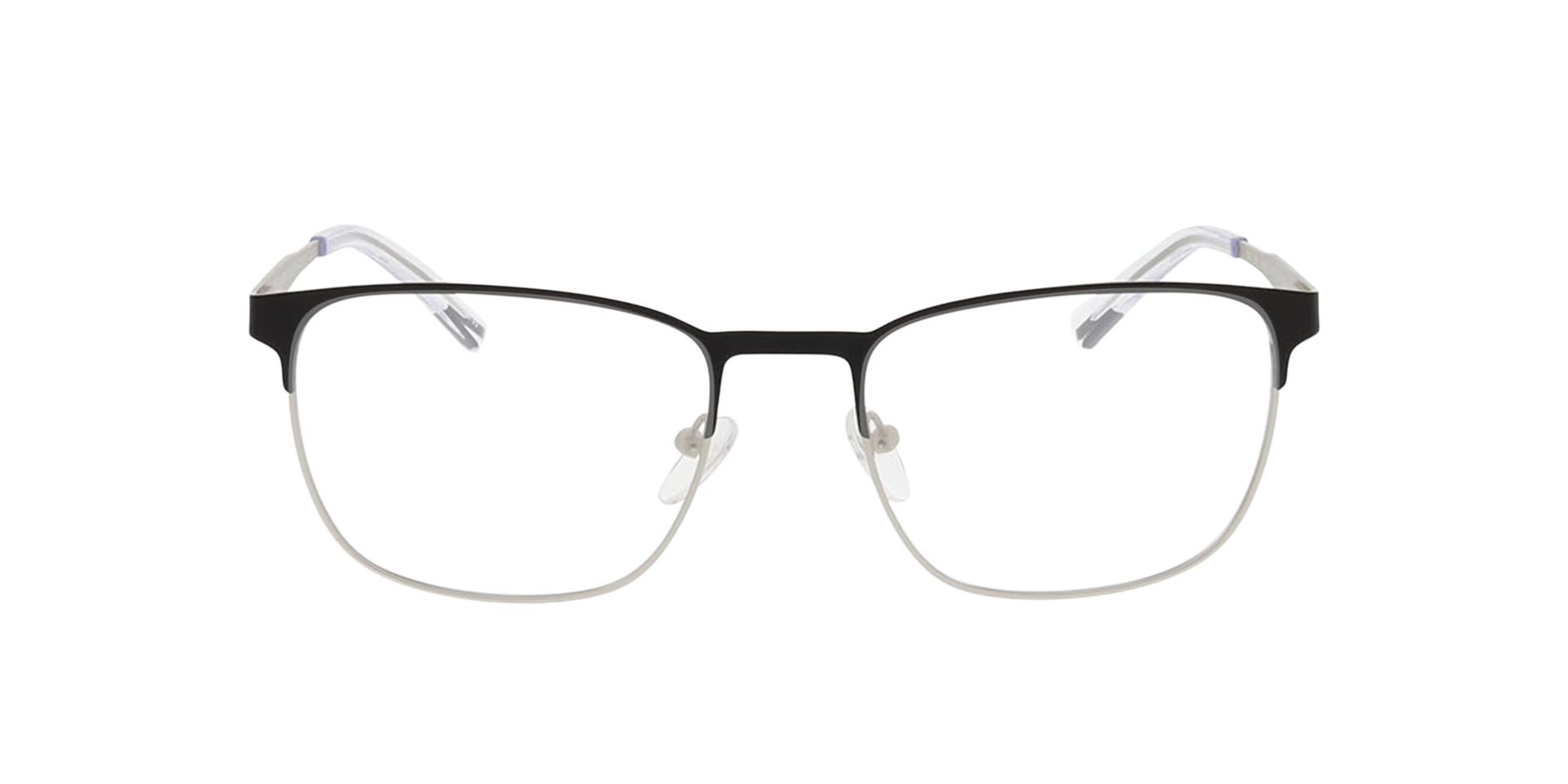 Hamilton Matzwart  &  matzilver MetaalEyeglass Frames van B24, Vooraanzicht