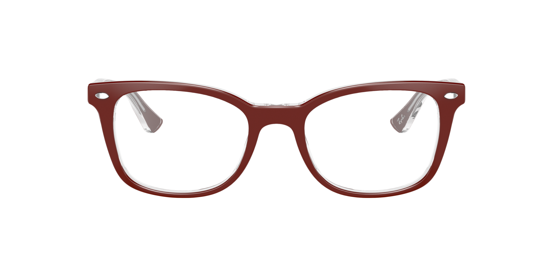 RB5285 Bordeaux On Transparent AcetaatEyeglass Frames van B24, Vooraanzicht