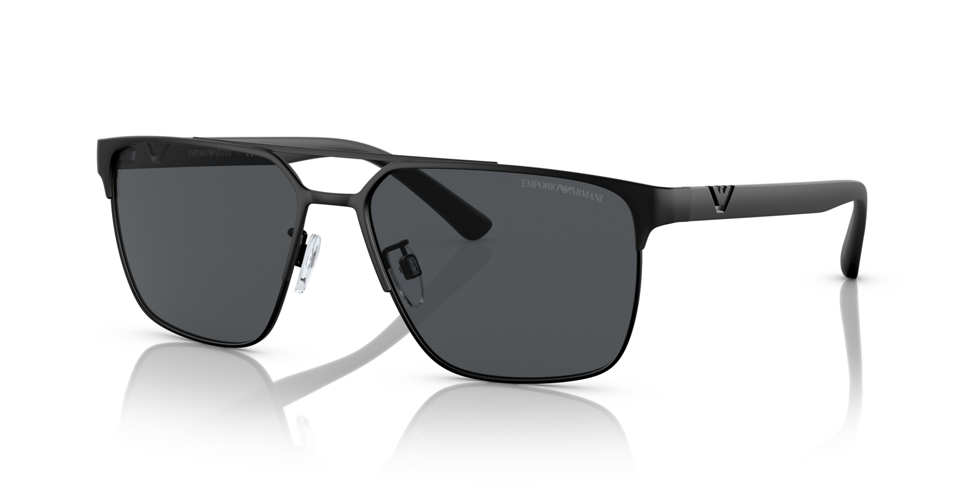 EA2134 Matzwart MetaalSunglass Frames van B24, Hoekweergave