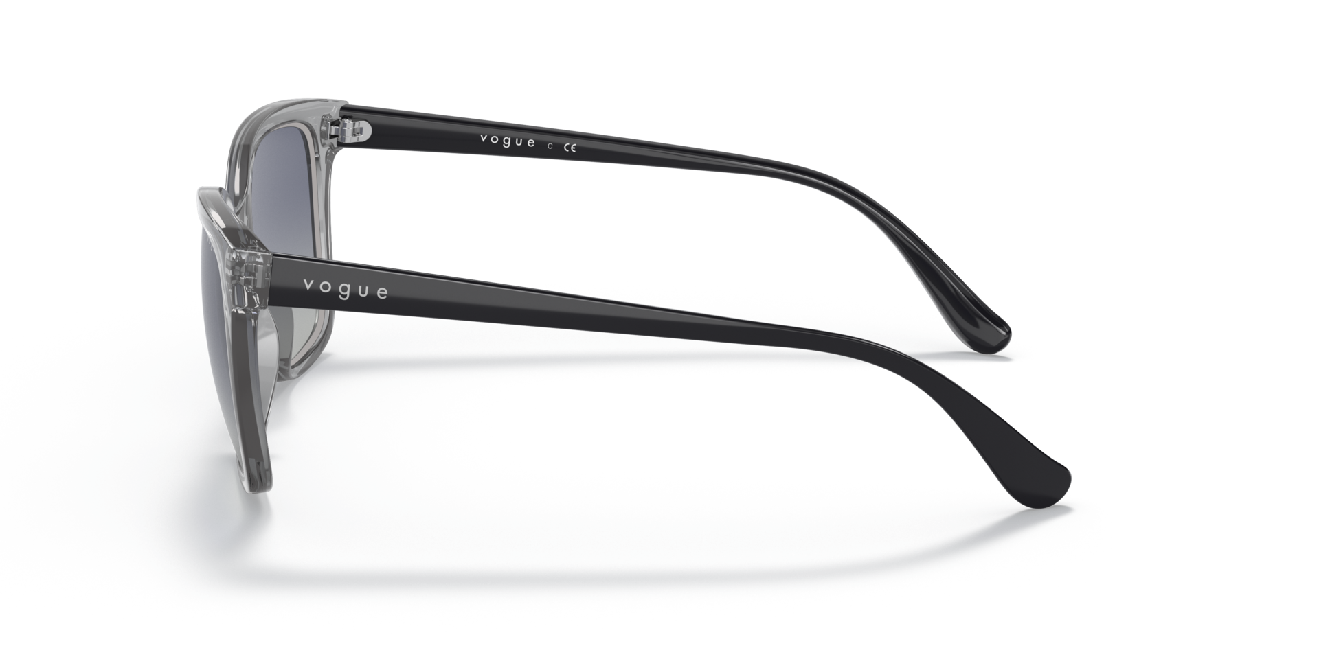 VO5426S Transparant grijs KunststofSunglass Frames van B24, Zijaanzicht